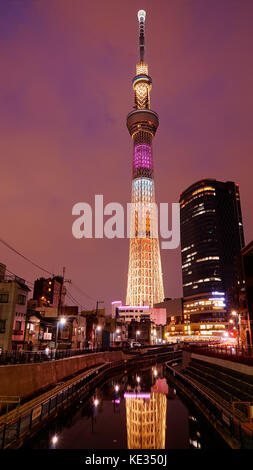 Tokyo Sky Tree at Valentine Stock Photo