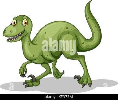 Green dinosaur with sharp teeth illustration Stock Vector Image & Art ...
