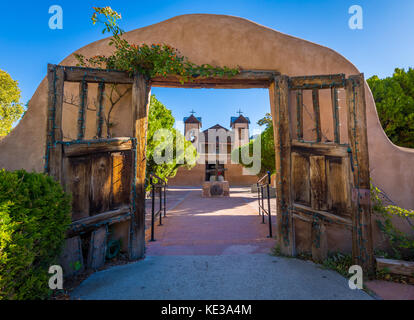 El Santuario de Chimayó is a Roman Catholic church in Chimayó, New Mexico, United States. (Santuario is Spanish for 'sanctuary'.) Stock Photo