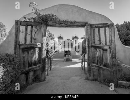 El Santuario de Chimayó is a Roman Catholic church in Chimayó, New Mexico, United States. (Santuario is Spanish for 'sanctuary'.) Stock Photo