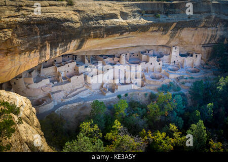 Mesa Verde National Park is a National Park and World Heritage Site located in Montezuma County, Colorado. Stock Photo