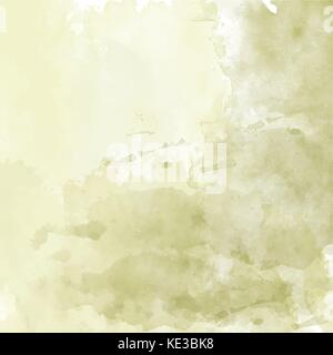 olive hand drawn watercolor background, vector Stock Vector