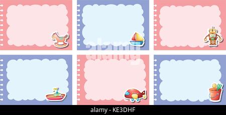 Border design with robot and toys illustration Stock Vector Image & Art ...