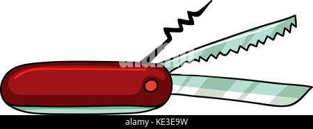 Pocket knife on white illustration Stock Vector