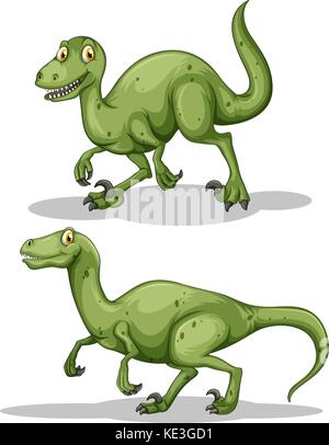 Green dinosaur with sharp teeth illustration Stock Vector Image & Art ...