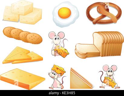 Flashcard of yellow theme	 illustration Stock Vector