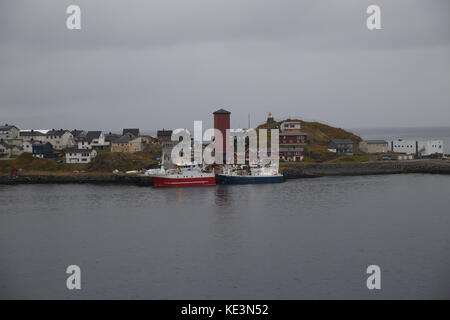 Honningsvag, Norway. 18th Oct, 2017. Grey Skies over Honningsvåg, Norway. Credit: Keith Larby/Alamy Live News Stock Photo