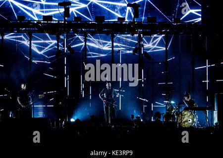 Icelandic post-rock band Sigur Ros performs live at Mediolanum Forum, Milano Stock Photo