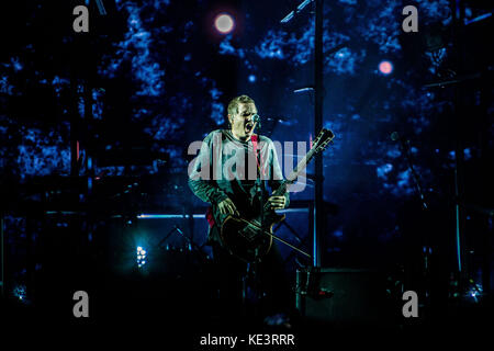 Icelandic post-rock band Sigur Ros performs live at Mediolanum Forum, Milano Stock Photo