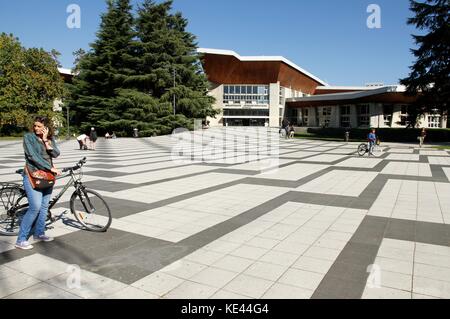 Illustration of the University of Grenoble-Alps (UGA), and the university campus. Stock Photo