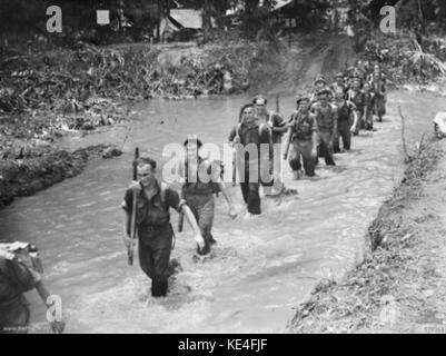 61st Battalion Bougainville March 1945 Stock Photo