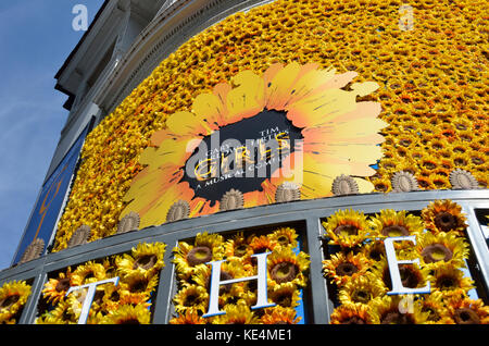 Large Billboard promoting the West End musical ’Girls’, London, UK. Stock Photo