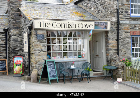 The Cornish Cove cafe in Port Isaac, Cornwall, UK. Stock Photo
