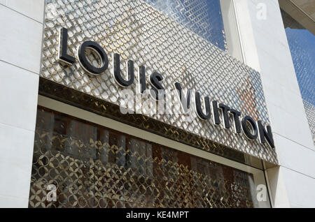 London Mayfair Bond Street the newly refurbished Louis Vuitton bags baggage  jewelry & accessories shop or store window model zebra street scene Stock  Photo - Alamy