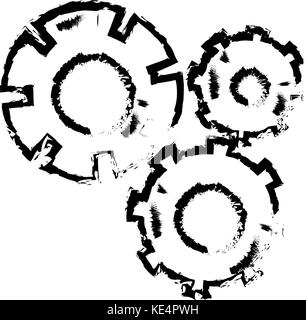figure industry gears engineering process background Stock Vector Image ...