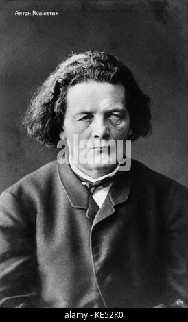 Anton Rubinstein - Russian composer and pianist - Brother of Nikolai Rubinstein. 1829-1894. Stock Photo