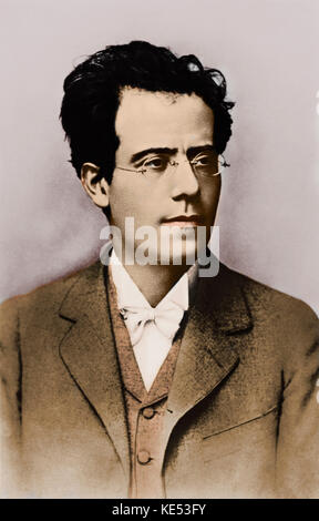 Gustav Mahler - portrait of Austrian composer and conductor, 1898. 1860-1911 Stock Photo