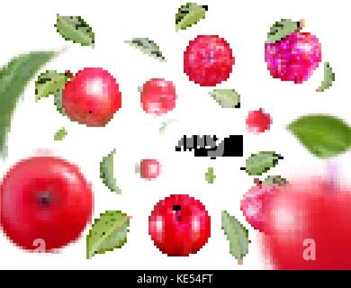Falling Fruit R Vector Vector falling green apples isolated on white background. The fruit as ...