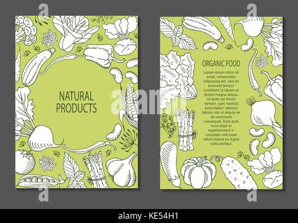 Vector illustration of a flyer of vegetables Stock Vector