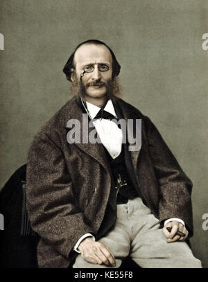 Jacques Offenbach - portrait of German / French composer. 20 June 1819 - 5 October 1880. Stock Photo