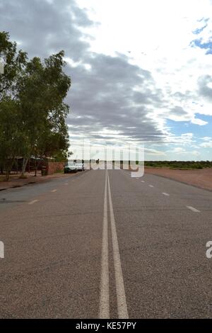 A (very) long way to the Red Centre, Central Australia. Pic was taken in November 2016. Stock Photo