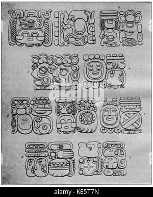 Maya Scriptures A representation of Maya hieroglyphs, showcasing ancient writing from ...