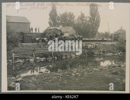 The wreck of the artillery train at Enterprise, Ontario, June 9, 1903 (HS85 10 14100 5) Stock Photo