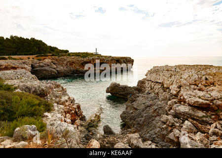 Rocky beach in mallorca Rocky shore Stock Photo