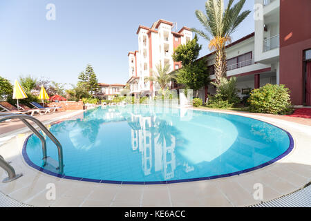 Hotel with swimming pool in Side, Turkey - June, 2016 Stock Photo