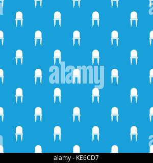 Chair pattern seamless blue Stock Vector