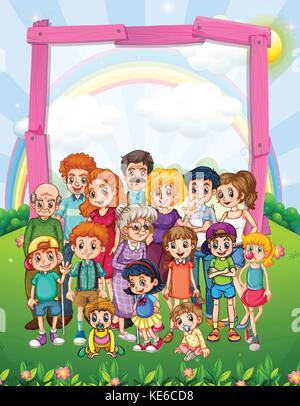 group of family members in the park Stock Vector Image & Art - Alamy