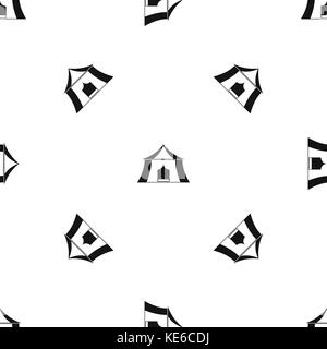 Hiking pavilion pattern seamless black Stock Vector