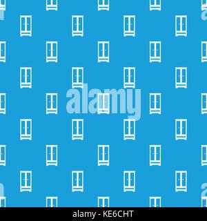 Wardrobe pattern seamless blue Stock Vector