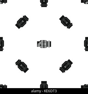 Elegant leather trousers belt pattern seamless black Stock Vector