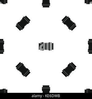 Side release buckle pattern seamless black Stock Vector