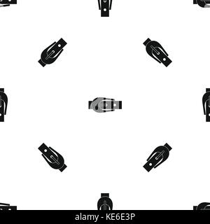 Elegant trousers belt pattern seamless black Stock Vector