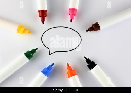 An concept image of a speech bubble Stock Photo