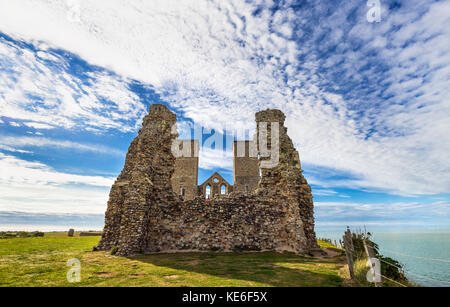 Reculver Towers seen from the eastern side. Stock Photo