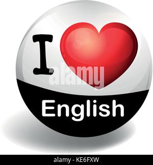 I love English on the badge illustration Stock Vector Image & Art ...