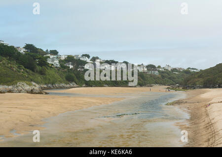 Gannel Estuary - Crantock Beach - Cornwall, Newquay, UK Stock Photo