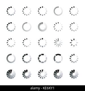 Set of loading icons. Vector eps 10 Stock Vector