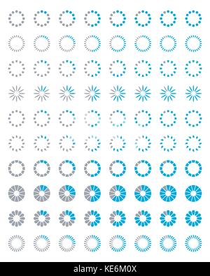 Set of loading icons. Vector eps 8 Stock Vector
