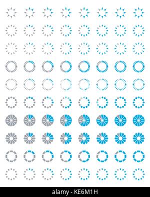 Set of loading icons. Buffer loader or preloader. Vector illustration ...