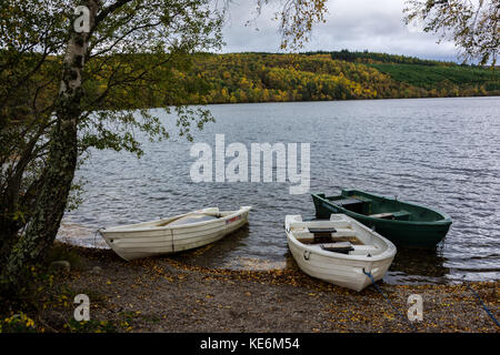 Autumn at Loch Achilty, Contin, Ross Shire, Scotland, United Kingdom Stock Photo