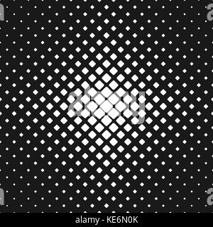 Abstract black and white rounded square pattern background - vector illustration with diagonal squares in varying sizes Stock Vector