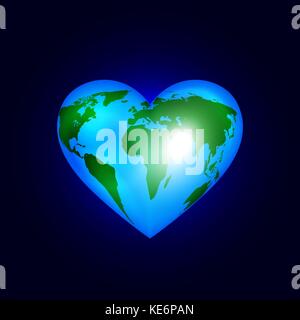 Heart of the world Stock Vector