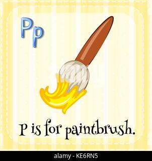 Flashcard alphabet P is for paint Stock Vector Image & Art - Alamy