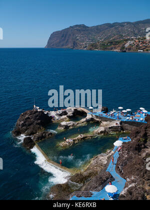 The natural baths or Piscinas naturales at São Martinho near Funchal in Madeira Stock Photo