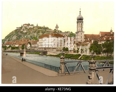 The Schlossberg from Hotel Florian, Styria, Austro Hungary LCCN2002710973 Stock Photo