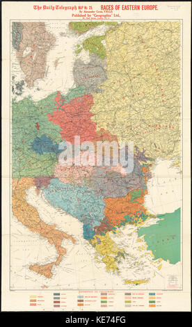Map of the Races of Europe Stock Photo - Alamy